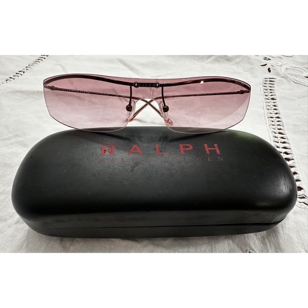 Ralph Lauren Vintage Y2K Woman's Pink Fade Sunglasses With Black Case